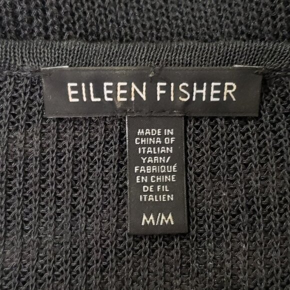 Eileen Fisher Womens Oversized Tunic Top Size M Gray Striped Lagom Sustainable - Picture 3 of 8